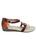 Clarks Brown Yellow Ivory Sandals Size 9 - photo 1