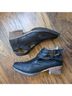 Roper 100% Faux Leather Chevron-herringbone Black Ankle Boots Size 10 - photo 7