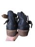 Roper 100% Faux Leather Chevron-herringbone Black Ankle Boots Size 10 - photo 2