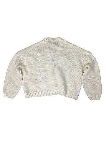 Arula Cream Chunky Knit Flower Cardigan Cardigan (view 2)