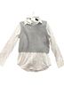Open Edit Gray White Sleeveless Top Size S - photo 1