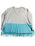Lilly Pulitzer 100% Cashmere Color Block Blue Ivory Cashmere Pullover Sweater Size M - photo 5