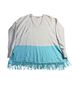 Lilly Pulitzer 100% Cashmere Color Block Blue Ivory Cashmere Pullover Sweater Size M - photo 1