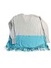 Lilly Pulitzer 100% Cashmere Color Block Blue Ivory Cashmere Pullover Sweater Size M - photo 2