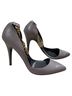 Thomas Wylde Solid Gray Gold Heels Size 9 - photo 1