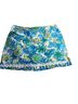 Lilly Pulitzer 100% Cotton Floral Blue White Skort Size 12 - photo 1