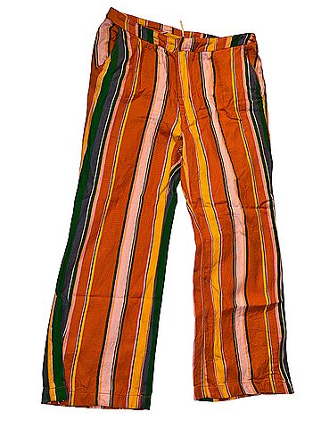 Free People La Paz Cropped Striped Summer Casual Pants (view 1)