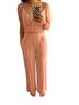 L Space 100% Viscose Stripes Pink Ivory Jumpsuit Size 6 - photo 1