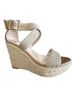 Fergalicious Tan Gold Wedges Size 7 1/2 - photo 1