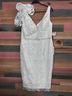 Mac Duggal 100% Polyester White Cocktail Dress Size 14 - photo 4