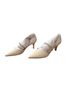 Nina 100% Satin Ivory Heels Size 8 1/2 - photo 2