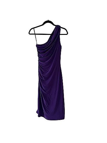 Ralph Lauren One Shoulder Ruched Midi Dress Cocktail Dress (view 2)