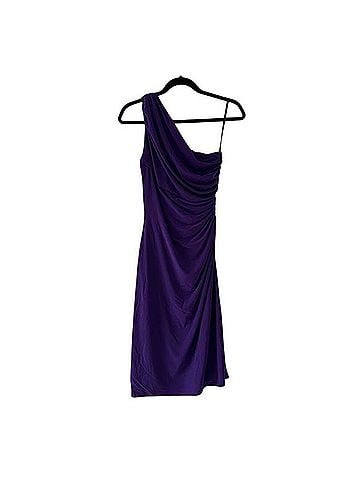 Ralph Lauren One Shoulder Ruched Midi Dress Cocktail Dress (view 1)