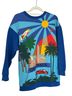 Adidas Graphic Blue Multi Color Sweatshirt Size S - photo 1