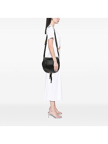 Chloé Medium Grained Calfskin Marcie Saddle Crossbody (view 2)