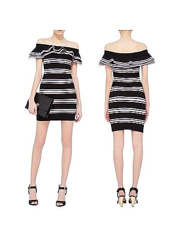 MSGM Milano Friday Frill Cocktail Dress (view 2)