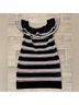 MSGM Stripes Black Cocktail Dress Size L - photo 9