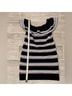 MSGM Stripes Black Cocktail Dress Size L - photo 11