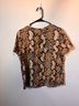 H&M Snake Print Multi Color Short Sleeve Blouse Size M - photo 3