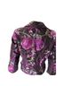 ECI 100% Silk 100% Polyester Floral Brown Pink Blazer Size 4 - photo 2
