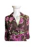 ECI 100% Silk 100% Polyester Floral Brown Pink Blazer Size 4 - photo 5
