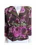 ECI 100% Silk 100% Polyester Floral Brown Pink Blazer Size 4 - photo 4