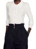 Sandro Solid White Cardigan Size S - photo 4