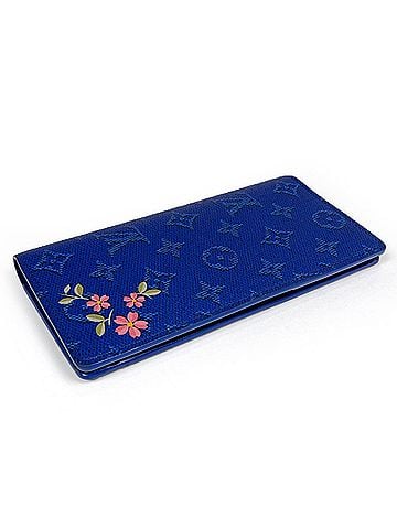 Louis Vuitton Louis Vuitton Portefeuille Brazza Long Wallet NIGO Bi-fold Monogram Blue M25985 Men's (view 2)