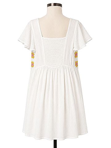 SO Crochet Granny Square Flutter Sleeve Dress Casual Dress (view 2)