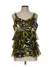 Cache 100% Polyester 100% Polyester Animal Print Multi Color Sleeveless Blouse Size L - photo 1