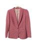 J.Crew 55% Wool 45% Polyester 100% Polyester Houndstooth Pink White Blazer Size 2 - photo 1
