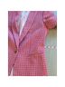 J.Crew 55% Wool 45% Polyester 100% Polyester Houndstooth Pink White Blazer Size 2 - photo 9