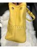 Coach 100% Leather Yellow Leather Satchel One size - photo 10