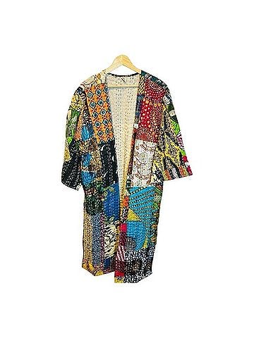 Raj Raj Kantha Kimono Coat (view 1)