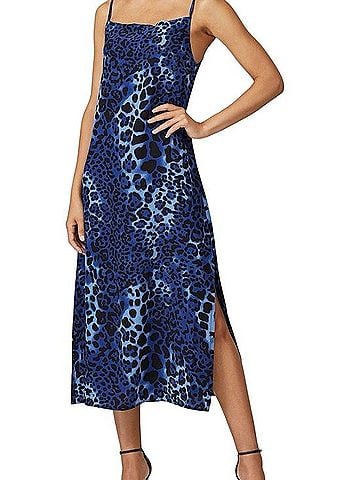 Nightcap Blue Leopard Slip Dress Casual Dress (view 1)