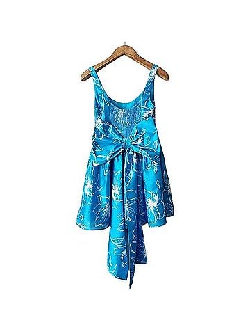Hutch Sleeveless Back-Bow Basque-Waist Mini Dress Cocktail Dress (view 2)
