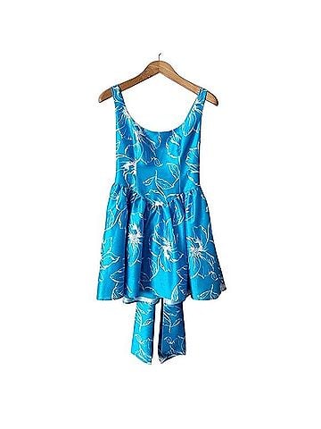 Hutch Sleeveless Back-Bow Basque-Waist Mini Dress Cocktail Dress (view 1)