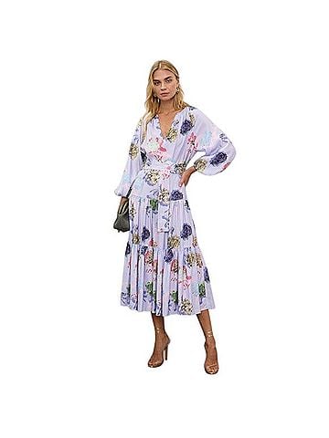 Prabal Gurung Hydrangeas printed tiered dress Casual Dress (view 1)