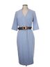 DKNY 63% Polyester 32% Viscose 5% Spandex 100% Polyester Blue Cocktail Dress Size 6 - photo 1