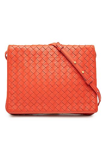Bottega Veneta Nappa Intrecciato Flap Crossbody (view 1)