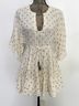 REVOLVE 100% Cotton Stars White Gold Casual Dress Size XS - photo 4