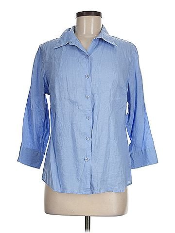 L.L.Bean L.L.Bean 3/4 Sleeve Button Down Shirt (view 1)