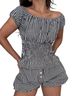 Et Clet 100% Cotton Checkered-gingham Black White Romper Size S - photo 3