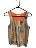 Hinge 100% Silk 100% Polyester Print Multi Color Sleeveless Top Size M - photo 1