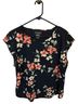 Van Heusen 100% Polyester 60% Cotton 40% Polyester Floral Multi Color Short Sleeve Blouse Size XL - photo 1