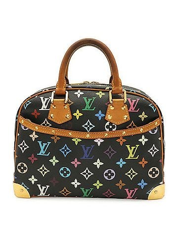 Louis Vuitton LOUIS VUITTON Louis Vuitton Monogram Multicolor Trouville Handbag Noir Black M92662 (view 2)