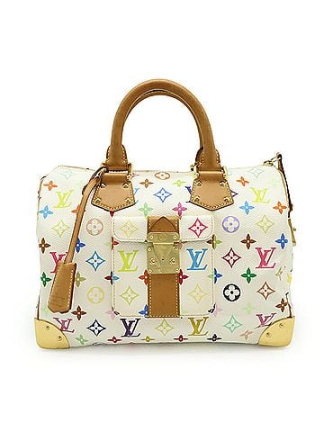 Louis Vuitton LOUIS VUITTON Louis Vuitton Monogram Multicolor Speedy 30 Handbag Blanc White M92643 (view 2)