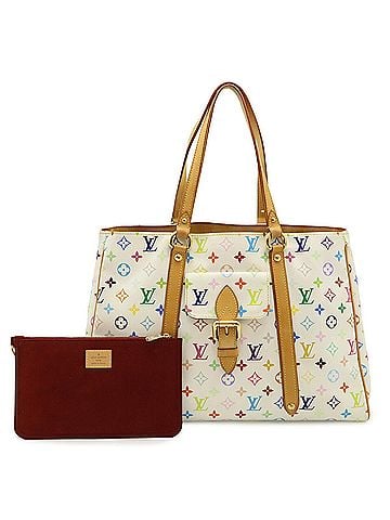 Louis Vuitton LOUIS VUITTON Louis Vuitton Monogram Multicolor Aurelia GM Tote Bag Shoulder Blanc White M40100 (view 2)
