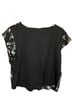 Van Heusen 100% Polyester 60% Cotton 40% Polyester Floral Black Multi Color Short Sleeve Blouse Size XL - photo 2
