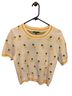 Adrianna Papell Floral White Yellow Green Pullover Sweater Size L - photo 1